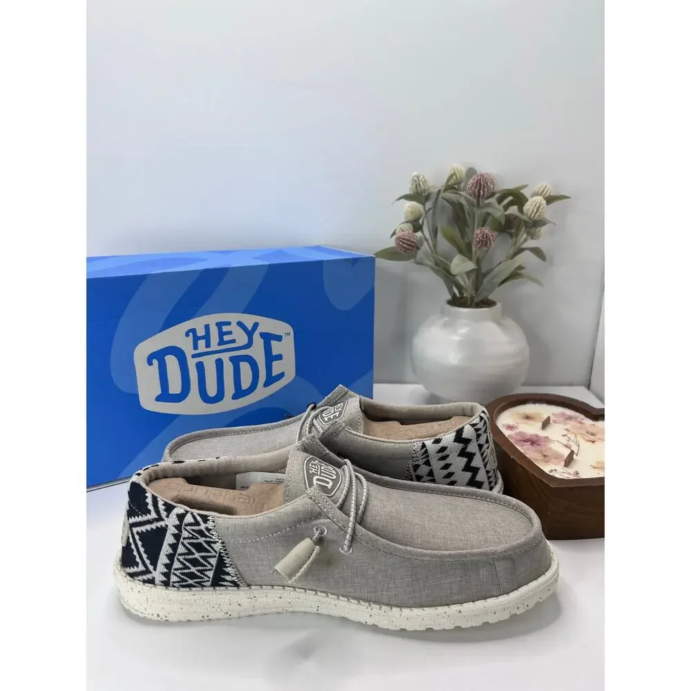 New Hey Dude Wally Funk Jacquard Slip-On Casual Loafers Gray Men's 9 NWB - Picture 7 of 10